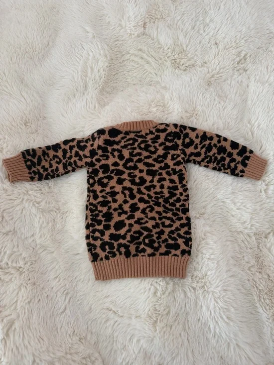 btween Baby Leopard-Print Knit Dress 9Month - Picture 2 of 3